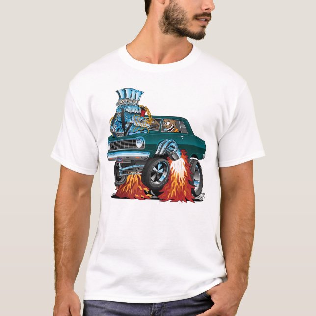60 American Classic Muscle Tecknad T Shirt (Framsida)