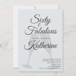 60 and Fabulous | 60th Birthday Party  Inbjudningar