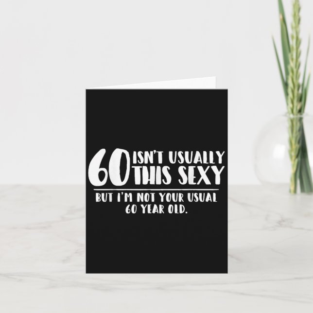 60 And Y Shirt Funny 60th Birthday Gift  Kort (Framsida)