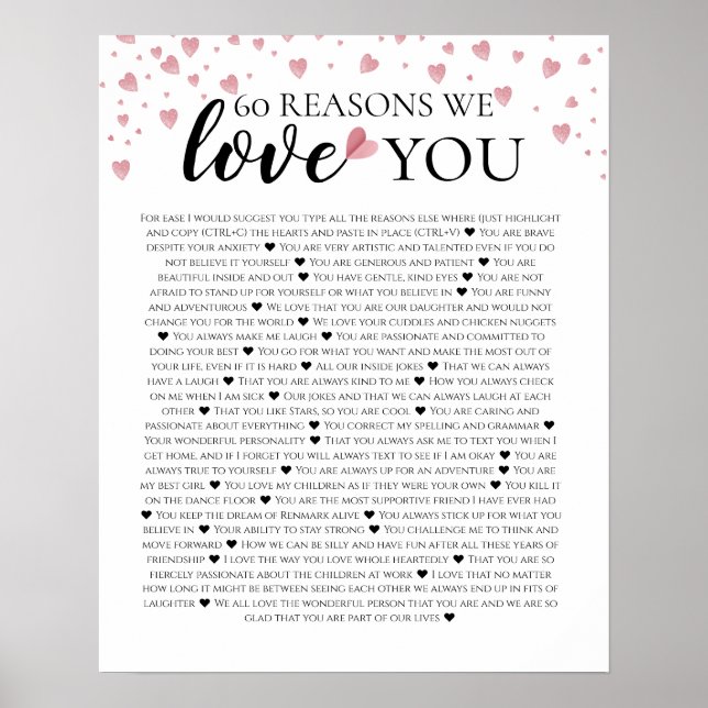 60 anledningar till att vi kärlek fyller 80 år 60  poster (Framsidan)