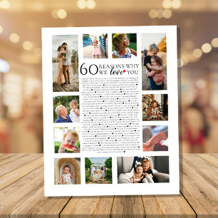 60 anledningar till att vi kärlekar dig fotokollag poster