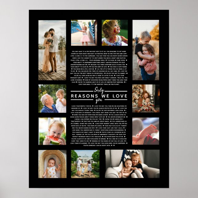 60 anledningar till varför vi älskar dig födelseda poster (Framsidan)