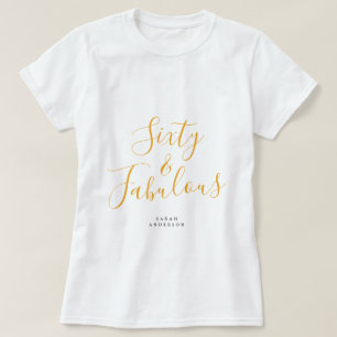 60 Anpassat namn för Fabulous Gult 60:e födelsedag T Shirt