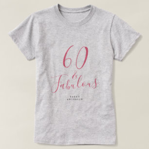 60 Anpassat namn på Rosa 60:e födelsedagspresent T Shirt