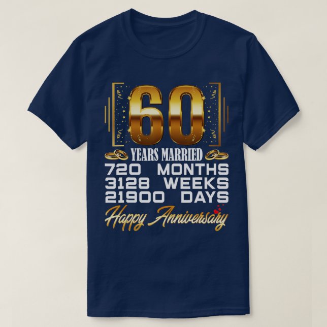 60 år begravd i 60 år Bröllop T Shirt (Design framsida)