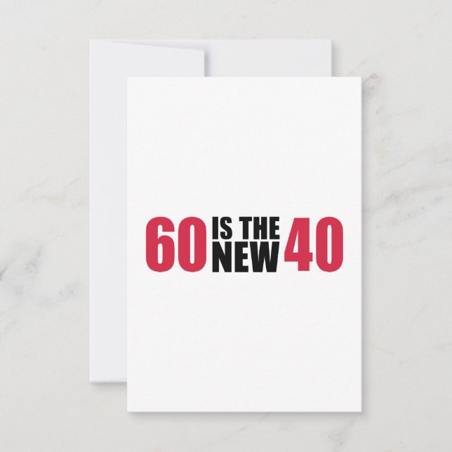 60 är den nya 40-årsdagen kort (Framsida)