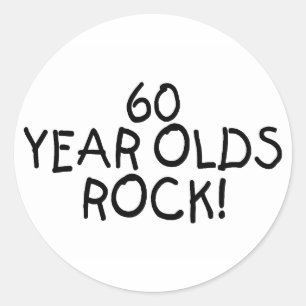 60 år gamla Sten Runt Klistermärke