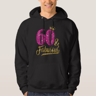 60 år gammal 60 och Fabulous 60:e födelsedagsklass Hoodie