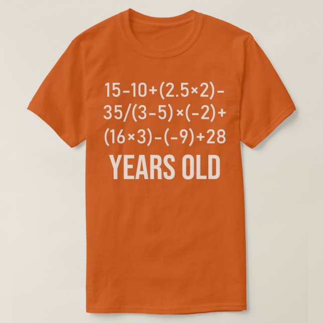 60 år gammal Algebra Funny Ekvation 60:e födelseda T Shirt (Design framsida)
