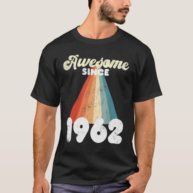 60 år gammal Fantastisk sedan 1962 60:e födelsedag T Shirt (Framsida)