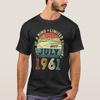 60 år gammal födelsedag Fantastisk sedan juli 1961 T Shirt