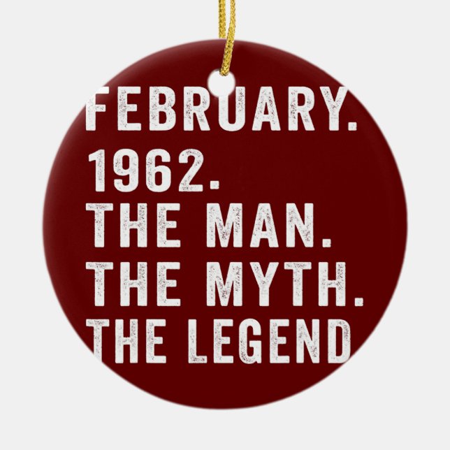 60 år gammal födelsedag ger mannen myth-legend julgransprydnad keramik (Framsidan)