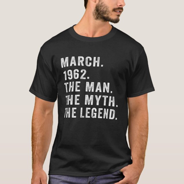 60 år gammal födelsedag ger mannen Myth Legend Mor T Shirt (Framsida)