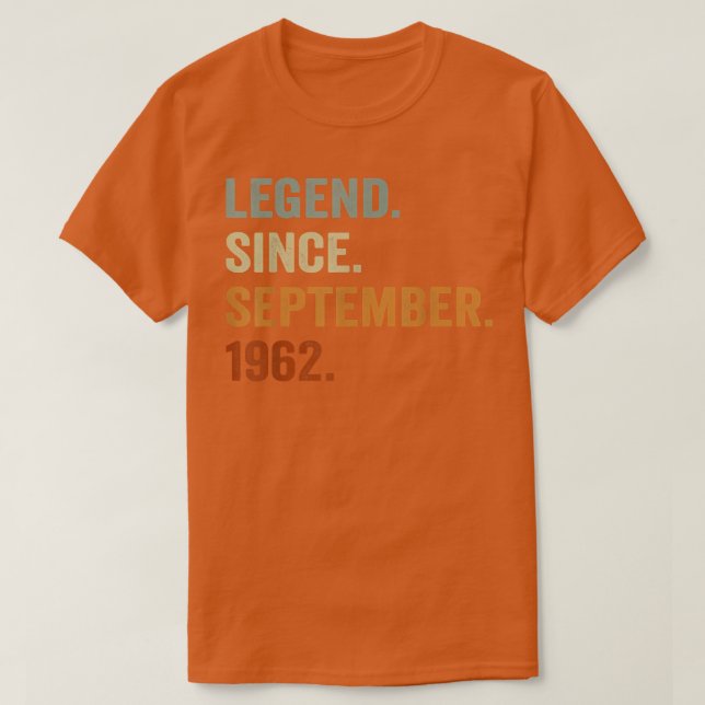 60 år gammal presentförklaring sedan september 196 t shirt (Design framsida)