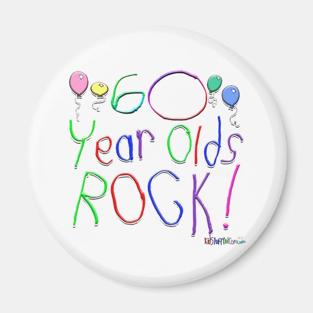 60 år gammal Sten! Magnet (Framsidan)