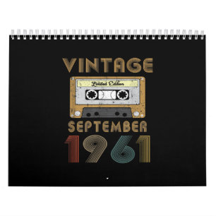 60 år gammal - Vintage utförd i september 1961 6 Kalender