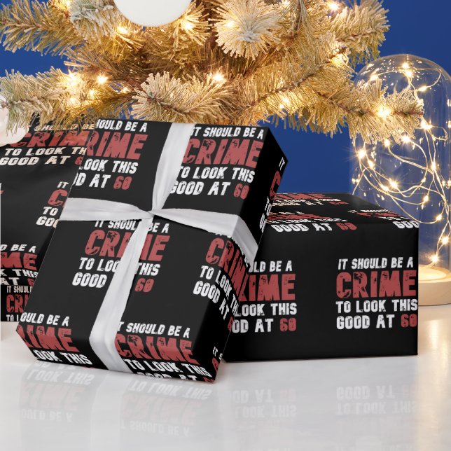 60 år gammal ynklig 60:e födelsedagen, stressad presentpapper (Helgdagar)