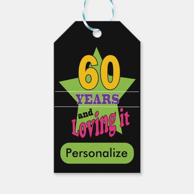 60 år och äldre - 60 dagar presentetikett (Framsidan)