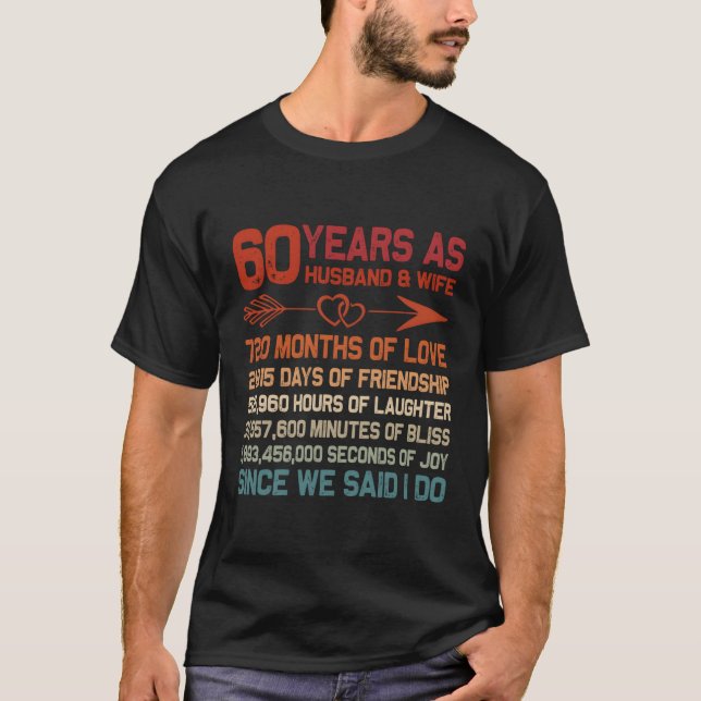 60 år som Make 60 år för T Shirt (Framsida)