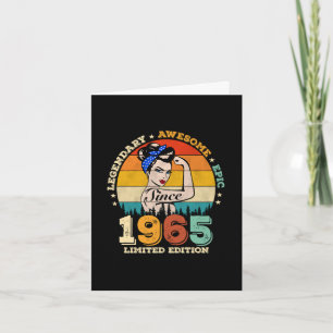 60-årig dag 1965 Vintage 60:e födelsedagen Kvinnor Kort