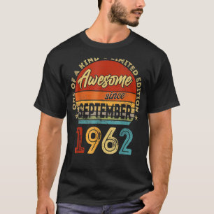 60-årig Fantastisk sedan september 1962 60:e bir T Shirt