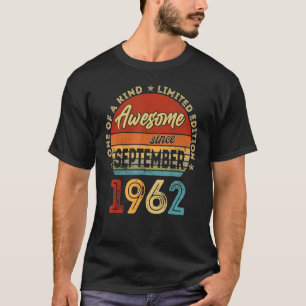 60-årig Fantastisk sedan september 1962 60:e bir T Shirt