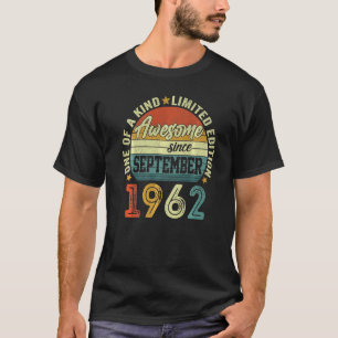 60-årig Fantastisk sedan september 1962 60:e bir T Shirt