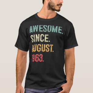 60-årig gåva Fantastisk sedan augusti 1963 60 BII T Shirt