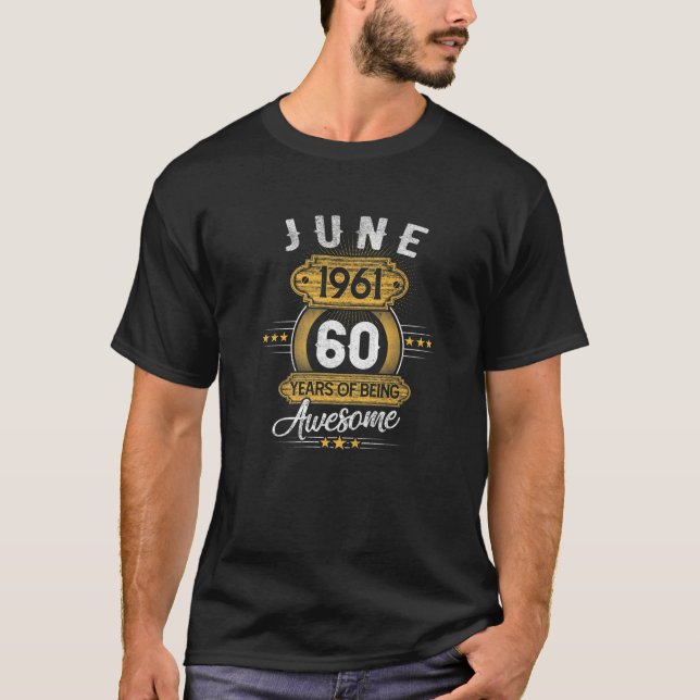 60-årig retro juni 1961 Begränsad utgåva 60:e B T Shirt (Framsida)