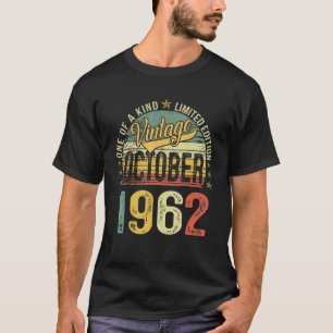 60-årig Vintage oktober 1962 60-dagarsdag T Shirt