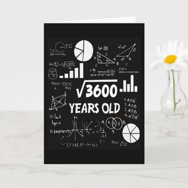 60-åriga Bday Math Teacher 60:e födelsedagsgåva Kort (Liten växt)