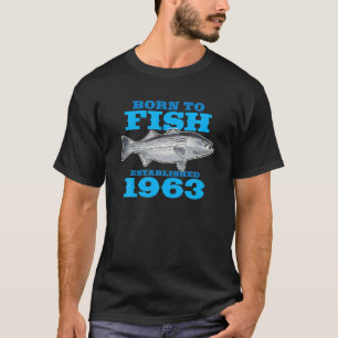 60-åriga fiskare 1963 60:e födelsedagen t shirt