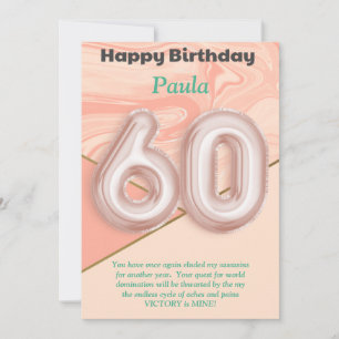 60-åriga flickor, Grattis på födelsedagen-kort