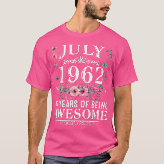 60-åriga gåvor i juli 1962 60-dagarsgåvor  t shirt