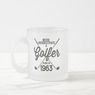 60-åriga Golfer Golfing 1963 Golfer's 60:e Frostad Glasmugg