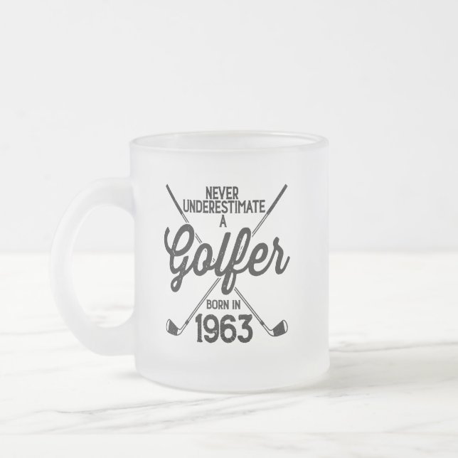 60-åriga Golfer Golfing 1963 Golfer's 60:e Frostad Glasmugg (Vänster)