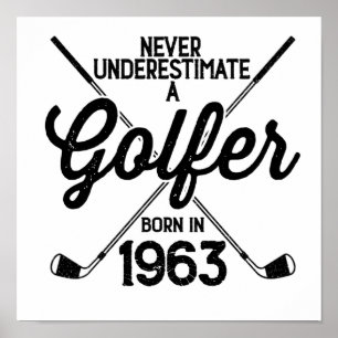 60-åriga Golfer Golfing 1963 Golfer's 60:e Poster