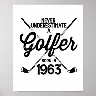 60-åriga Golfer Golfing 1963 Golfer's 60:e Poster