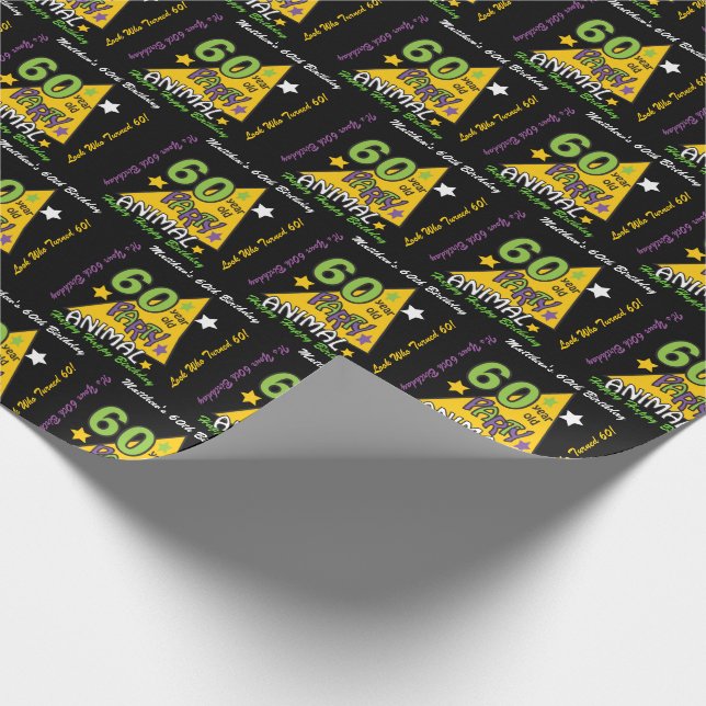60-åriga Party-djur - 60:e födelsedagen Presentpapper (Hörn)