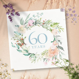 60-års / 75-års jubileum Country Roses Blommor Pappersservett