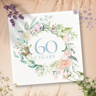 60-års / 75-års jubileum Country Roses Blommor Pappersservett