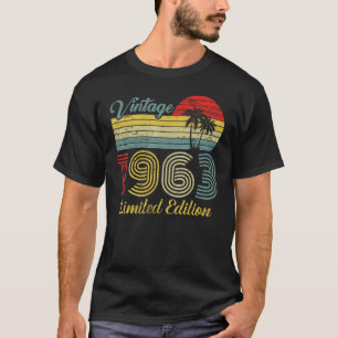 60 års ålder Nuvarande Vintage 1963 B-dagen G T Shirt