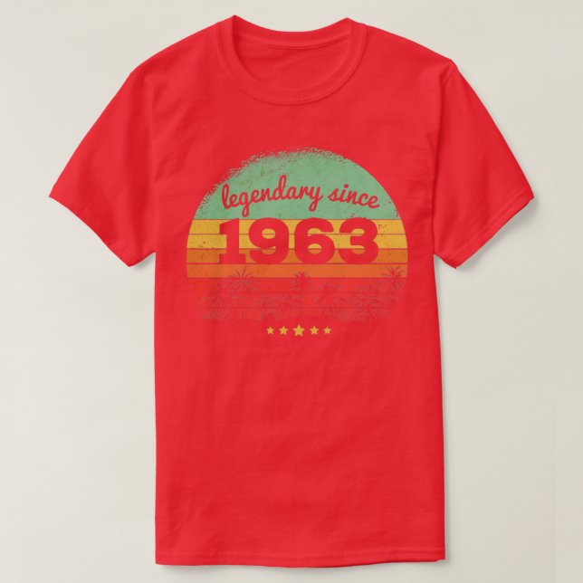 60 års ålder sedan 1963 60 födelsedagar1 t shirt (Design framsida)