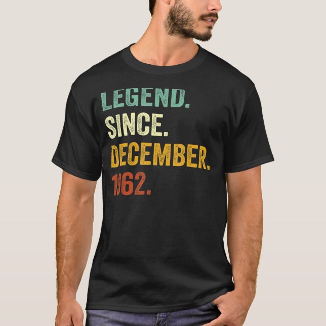 60 års ålder sedan december t shirt (Framsida)