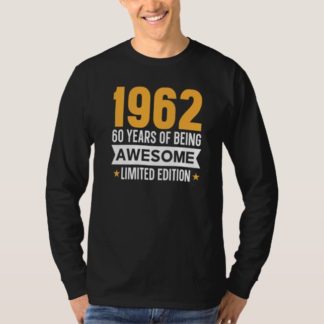 60 års ålder som Fantastisk 1962 T Shirt (Framsida)