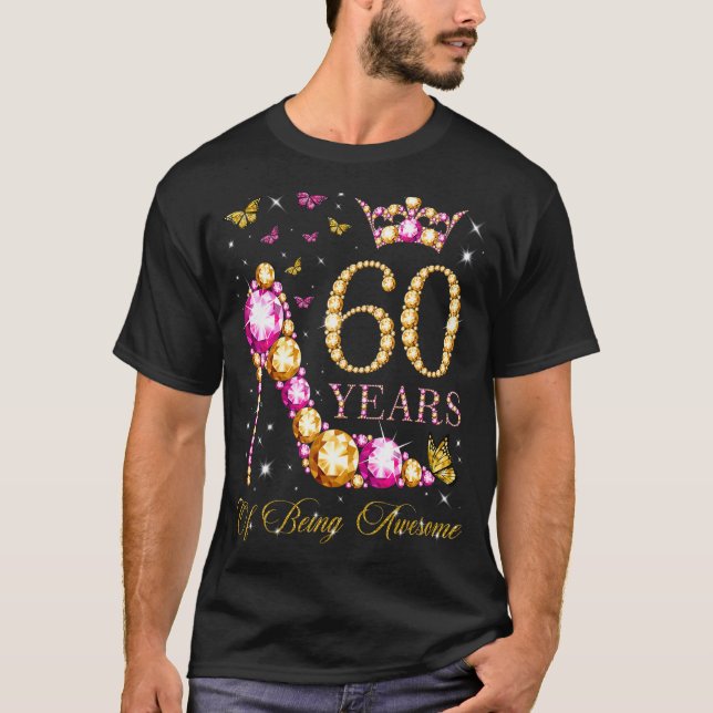 60 års ålder vid 60 års ålder vid Fantastisk T Shirt (Framsida)