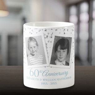 60-års bröllopsdag barns foton kul kaffemugg