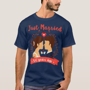 60-års bröllopsdag Precis gift 60 år sedan T Shirt
