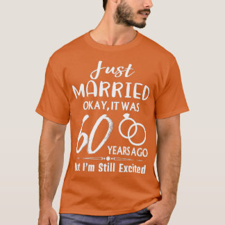 60-års bröllopsdag Precis gift 60 år sedan T Shirt