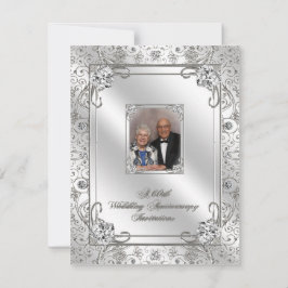 60-års bröllopsjubileum Foto Inbjudningskort